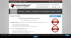 Desktop Screenshot of kampanyfelugyelet.hu